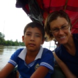 Meet Richard... this pic about sums up his 10-going-on-25 personality. A guy of few words, but nice and really helpful on the boat. This kid will be guiding your kids' visits to the Amazon in 15 years, folks...