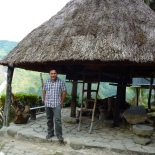 A native Ifugao house. The houses are elevated so rats and people can't get in as easily.