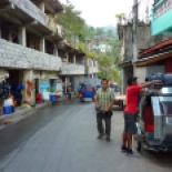 Back in Banaue with the tricycle.... a look down the Main Street.