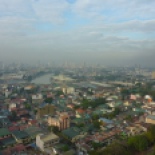 The condo I'm staying in is on the 27th floor, and I get a nice territorial view including the lovely Manila smog layer. #densestcityintheworld