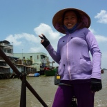 Thuy, my skilled and fearless captain! It was just the two of us, and she took me all around. It was nice to see the delta from the water instead of from the road for awhile.