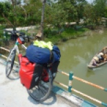 Back on the road to Long Xuyen.... crossing... another bridge!