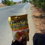 The ride to Takeo was just the emergency I had been saving these for!! Found them in a fancy bakery/candy store in Vietnam. I had 60-70 km to bike from the border to Takeo, and didn't have the right money to buy snacks along the way.