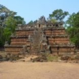This is a small temple called Phimeanakas, also part of the Angkor Thom complex. This style of temple is called "mountain temple" because of the tiers and pyramid shape. Most of the Angkor temples are considered mountain temples, I read.