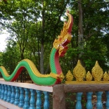 Colorful Naga at a small temple