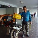 A fellow solo bike traveler... we met early in the morning at a hotel in Saraburi as we were both packing up our rides. This guy is from Malasia and was on a 2 month trip in Thailand. When I met him, it had been one month and he was turning around because he missed his wife. Awwww!!!