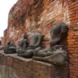Most of the Buddhas at Wat Mahathat are missing their heads from the Burmese invasion where the statues were defaced (beheaded?)