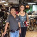 Jackie and me at ProBike in Bangkok... big thanks to him for the bike box, tuneup and delicious homecooked meal. For all your cycling needs in Bangkok... Probike is in the Siam Square area, just north of Lumphini park.