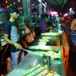 Nighttime street food crawl in VV Puram neighborhood in B'lore.