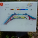 Here's a color-coded cross section of the current idea about all of the Troy ruins. There were actually many Troy cities, built above and around previous ones. It was unclear how archaeologists figured out the order in which each city was built, but the whole place is like many concentric rings on a large elevated mound. Colors indicate time... see the time scale bar.