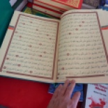 This is the Quran... I had never seen it before. I obviously can't read arabic, but it was really beautiful just to look at the script. Muzeyyen was also really kind and answered my questions about the 5 prayers a day, and showed me how she prays at home. I knew "Muslims pray 5 times a day," but had no idea what this looks like. She showed me how she washes her face, hands and feet, and then lays her prayer mat down facing Mecca. Then there's a series of hand gestures where you cross your hands over your chest, and touch your face (apologies to my Muslim friends for probably messing this up!). There's also a string of beads, reminiscient of a rosary, with beads that symbolize the 33 prayer recitations. She also told me all about the Muezzins, or the men who chant the call to prayer every day 5 times. I wondered if it was ever a recording played over a loud speaker... nope, there's a guy who sings (recites?) the call to prayer, 5 times, every day!